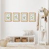 Plum & Post 11.75" x 15.75" White Floral Flowers Decorative Study Wall Art Prints w/ Bamboo Wrapped Frame, Set of 4 - 3 of 3