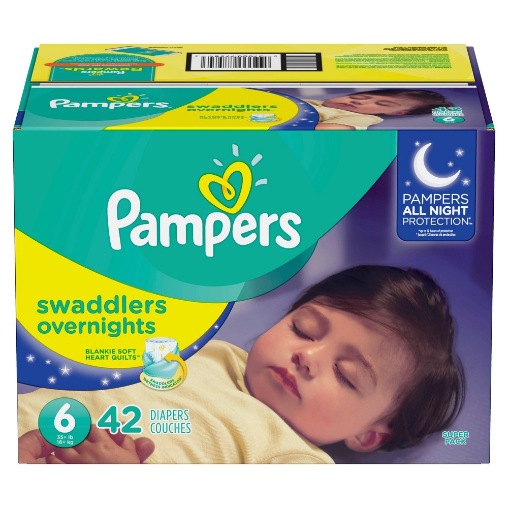 Pampers® Swaddlers???Overnights Diapers Size 6 42 ct