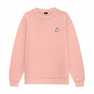 Dalix Heartly Ghost Embroidery Relaxed Crewneck Sweatshirt Soft Fleece Fit Lounge Womens - 1 of 4