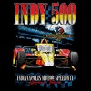 Juniors Womens Indy 500 Distressed Red and Yellow Racing Car T Shirt - 2 of 4