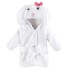 Hudson Baby Infant Girls 2Pc Plush Animal Face Bathrobe, Pink Unicorn Bunny, 0-9 Months - 3 of 3