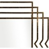 Mirror Metal Glass Iron Geometric Layered Frame 40" Gold Finish Wall Decor for Home Office Bedroom Living Room - 4 of 4