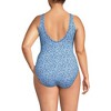Lands' End Women's Chlorine Resistant High Leg Soft Cup Tugless Sporty One Piece Swimsuit - 2 of 4