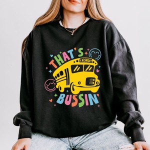 Simply Sage Market S.W.Smiley That's Bussin' Lightweight Garment Dyed Sweatshirt - 1 of 4
