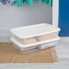 41qt Clear Under Bed Storage Box White - Room Essentials™ : Target