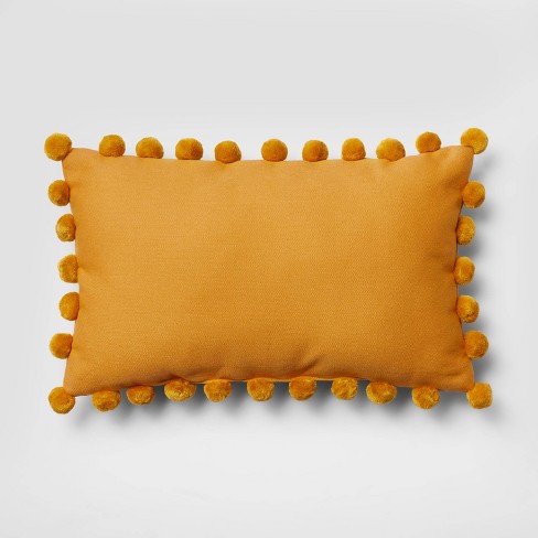 kapacitet undersøgelse Energize Oblong Pom-pom Throw Pillow Yellow - Pillowfort™ : Target