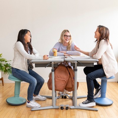 Powder Blue Cushioned Foam Adjustable Wobble Stool