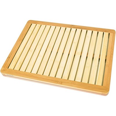 SereneLife Bamboo Shower Mat - SLFBMT10 - Non-Slip, Water-Resistant, 23" x 18"