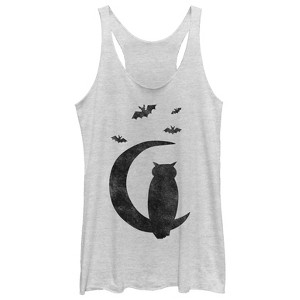 Women's CHIN UP Halloween Moon Night Racerback Tank Top - 1 of 3