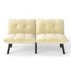 2-Seater Velvet Convertible Sofa Bed with Folding Design and Adjustable Backrest - 3 of 4