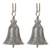 Christmas Rustic Metal Bell Ornaments – 12.75"H Hanging (Set of 2) by Melrose - 4 of 4