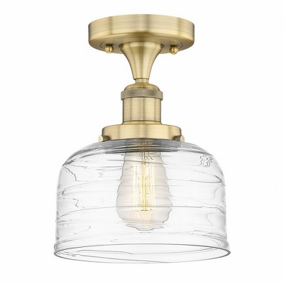 Bell - 1 Light Semi-Flush Mount In Industrial Style-8.25 Inches Tall and 6.5 Inches Wide