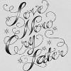 Rerun Island Women's Love Now Cry Later Short Sleeve Graphic Cotton Cropped Loose T-shirt - Bright White XXL - 2 of 4