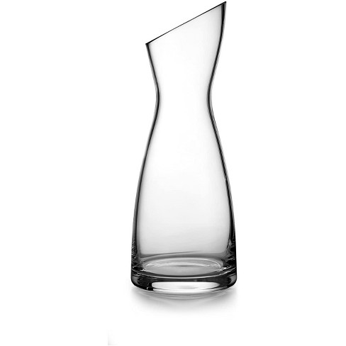 JoyJolt Hali Glass Carafe Bottle Pitcher with 6 Lids - 35 oz - Set of