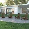 Emma and Oliver Set of 4 Indoor/Outdoor Poly Resin Folding Adirondack Chairs, All-Weather Chairs for Porch, Patio, or Sunroom - 2 of 4