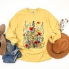 Simply Sage Market Women's Blue and Red Wildflowers Long Sleeve Garment Dyed Tee - 2 of 4