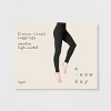 Women's High Waist Cotton Seamless Fleece Lined Leggings - A New Day™ - 2 of 2
