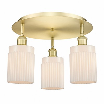 Hadley - 3 Light Flush Mount In Art Deco Style-9.5 Inches Tall and 16.25 Inches Wide
