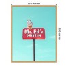 Amanti Art Mr. Eds Drive In Vintage Sign by Tom Windeknecht Canvas Wall Art Print Framed - 3 of 4