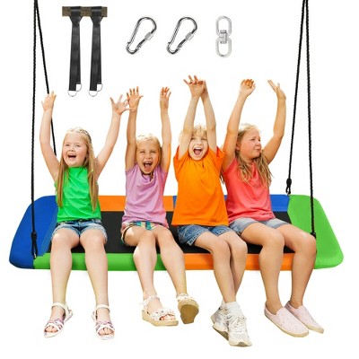 Costway 700lb Giant 60'' Platform Tree Swing Outdoor W/ 2 Hanging ...