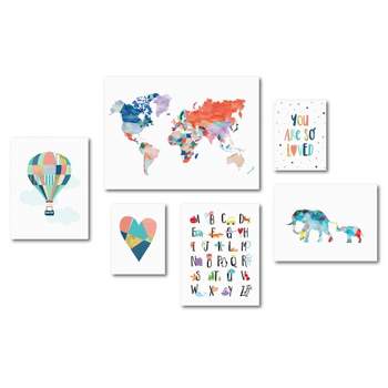 Americanflat - Colorful Children's Artwork Canvas Gallery Wall Set by Elena David