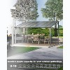 GustoWave 12'x 14' Wall Mounted Gazebo, Hardtop Lean-to Pergola for Deck, Porch, Backyard, Garden - 2 of 4