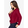 Jessica London Women's Plus Size Collarless Leather Jacket - 4 of 4