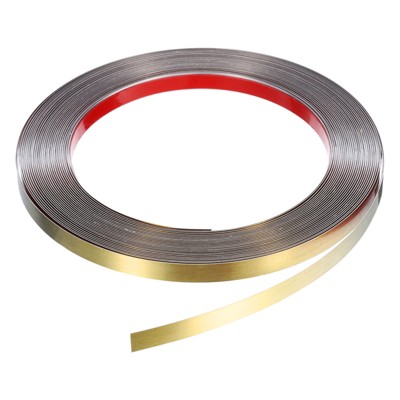 Unique Bargains Self-Adhesive Stainless Steel Mirror Finish Peel and Stick Wall Trim