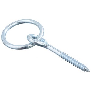 Hampton Large Zinc-Plated Silver Steel 3-5/8 in. L Rings w/Screw Eyes 350 lb 1 pk (Case of 5) - 1 of 1