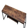 INFURNIC TV Stands and Consoles Minimalist Industrial Modern Media Entertainment Console with Open Storage for Living Room Bedroom, Oak, 62"*18"*4" - 4 of 4