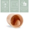 Elanze Designs Ribbed 14 ounce Ceramic Stoneware Handwarmer Mug, Blush Pink - 3 of 4