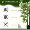 Aghana Digitals 4.5FT Faux Bamboo Tree with 780 Leaves, PE Moss & Cement Soil in Nursery Pot - - 4 of 4