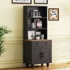 NicBex Farmhouse Bookshelf Multifunctional Bookcase with Gourd-Shaped Legs,Books Storage Cabinet Organizer for Office,Bedroom - 2 of 4