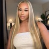 Jessie's Wig 24 Inch Straight Wig Ombre Golden Brown Highlight Color 13x4 Lace 1 Pc/Pack - 2 of 4