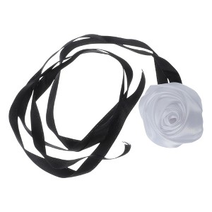 Unique Bargains Satin Rose Tie Choker Necklace 1 Pc - 1 of 4