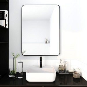 PAGED Oval Bathroom Mirror, Vanity Mirror with Aluminum Frame, Wall Mirror for Bathroom, Dressing Room - 1 of 4