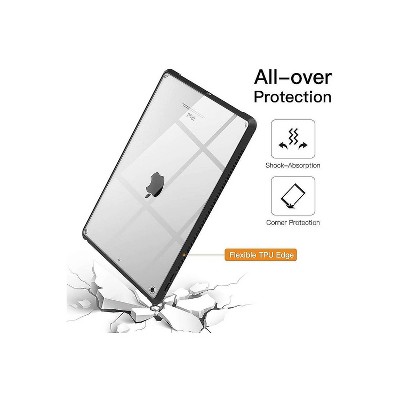 Black Clear Hybrid Flex Hard Shell Case for Apple iPad 10.2"