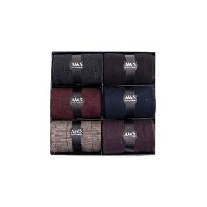Men's Bamboo Rayon Crew Socks Breathable Moisture Wicking 6 Pairs Gift Box from AWS/American Made - 1 of 4