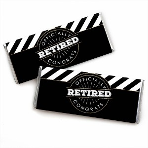 Big Dot of Happiness Happy Retirement - Candy Bar Wrapper Retirement Party Favors - Set of 24 - 1 of 4