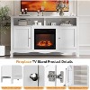 VINGLI Fireplace TV Stand for up to 70 inch TVs, French Modern Entertainment Center with Electric Fireplace Heater & Curved Legs - 3 of 4