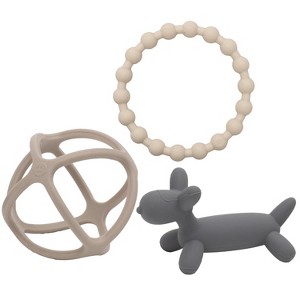 WeeSprout Handheld Teether Set, Silicone Baby Teether Toys for Infant Babies and Toddlers - 1 of 4
