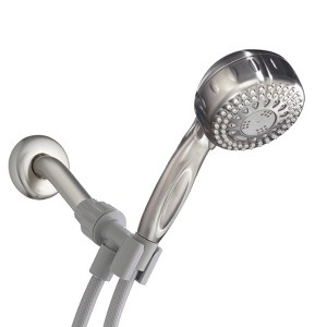 Waterpik PowerSpray Plus Brushed Nickel 5 settings Showerhead 1.8 gpm Model No. TRS-559E - 1 of 1