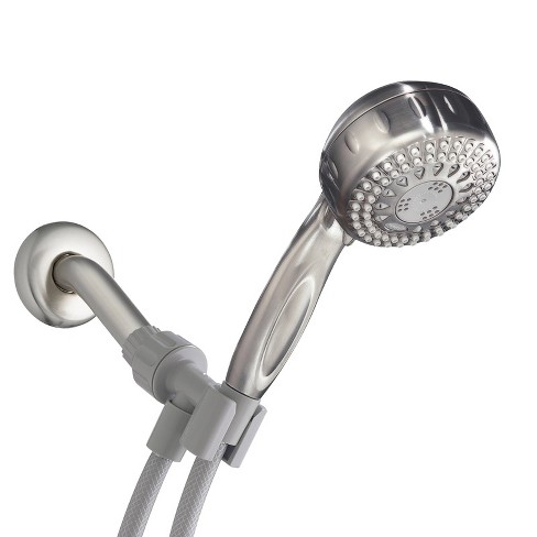 Waterpik Powerspray Plus Brushed Nickel 5 Settings Showerhead 1.8 Gpm ...