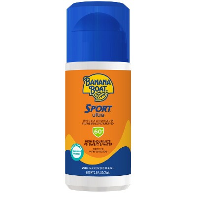 Banana Boat Sport Ultra Sunscreen Roll On - Spf 60+ - 2.5 Fl Oz