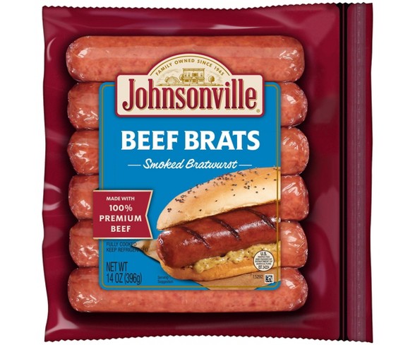 Johnsonville Smoked Beef Bratwurst - 6ct/12oz
