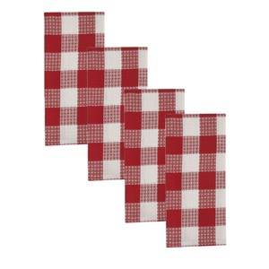 Park Designs Red Buffalo Check Waffle Dishtowel Set of 4 - 1 of 4