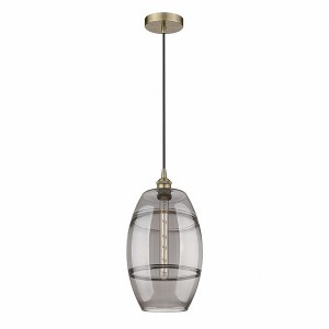 Vaz - 1 Light Cord Hung Mini Pendant In Industrial Style-18.5 Inches Tall and 10 Inches Wide - 1 of 1