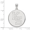 Black Bow Jewelry 10k White Gold Kansas State Wildcats NCAA Extra Large Pendant - 2 of 3