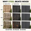 Metal Privacy Screen with Planter Box, 71