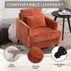 Modern Accent Armchair, Wood Frame, Tufted Club Chair Design, Mid Century Style Lounge Chair. - 2 of 4